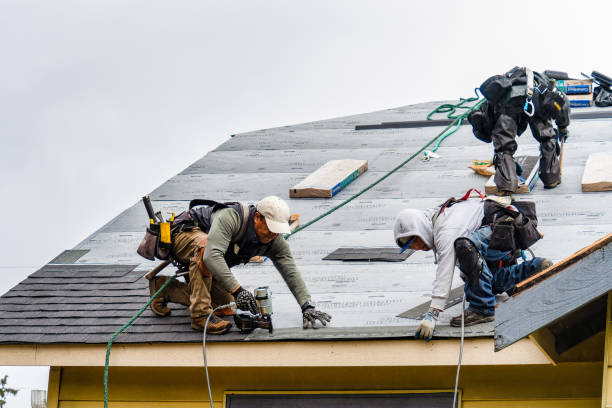 Professional Gutter Installation technician working in Huntly, VA